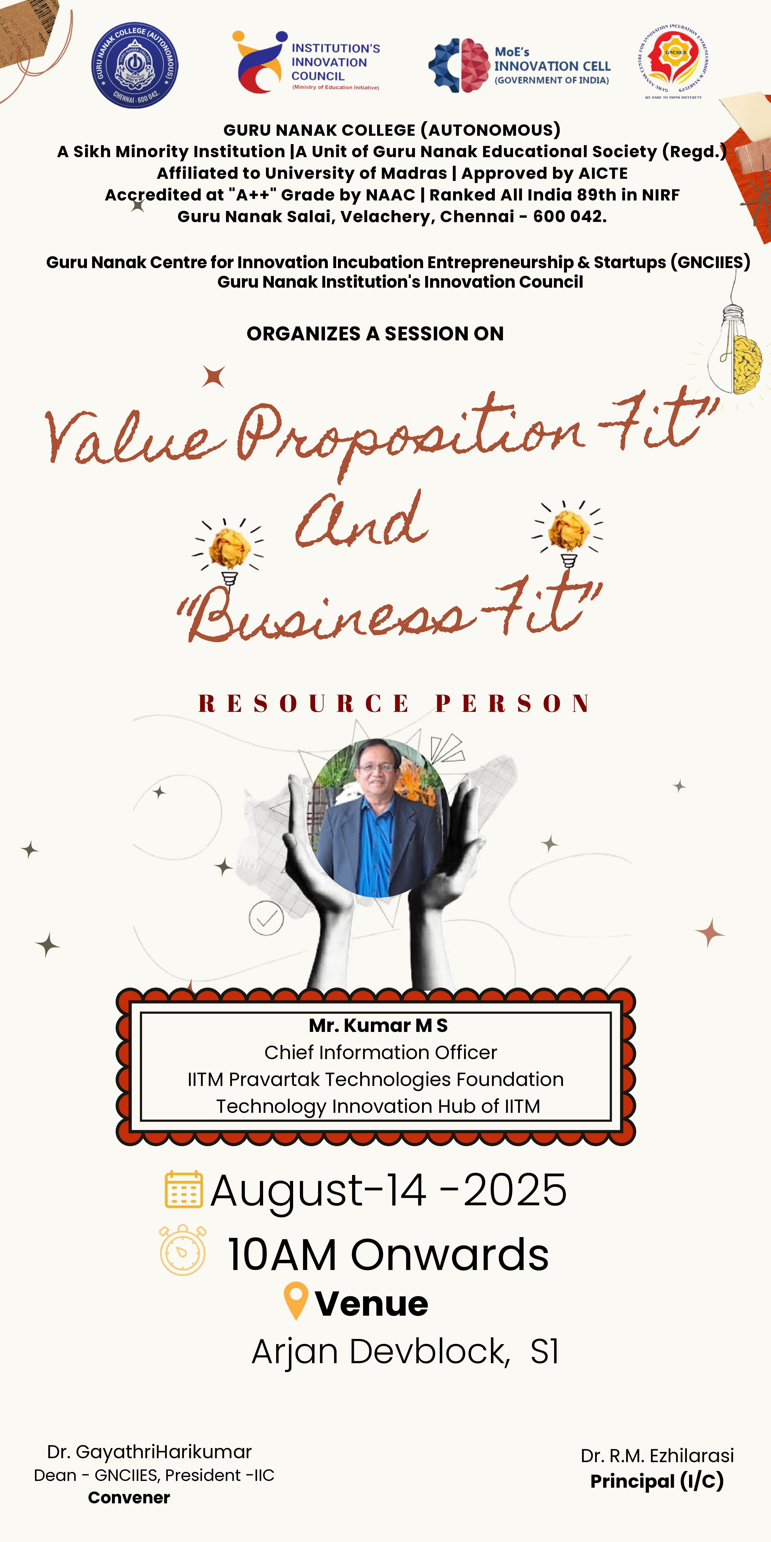 GNCIIES organises session on Value Proposition Fit and Business Fit