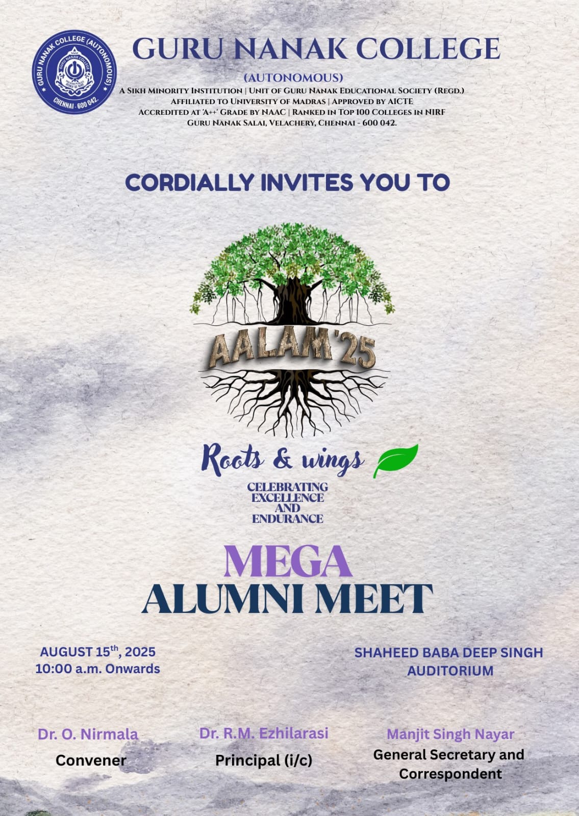 Mega Alumni Meet - Aalam '25