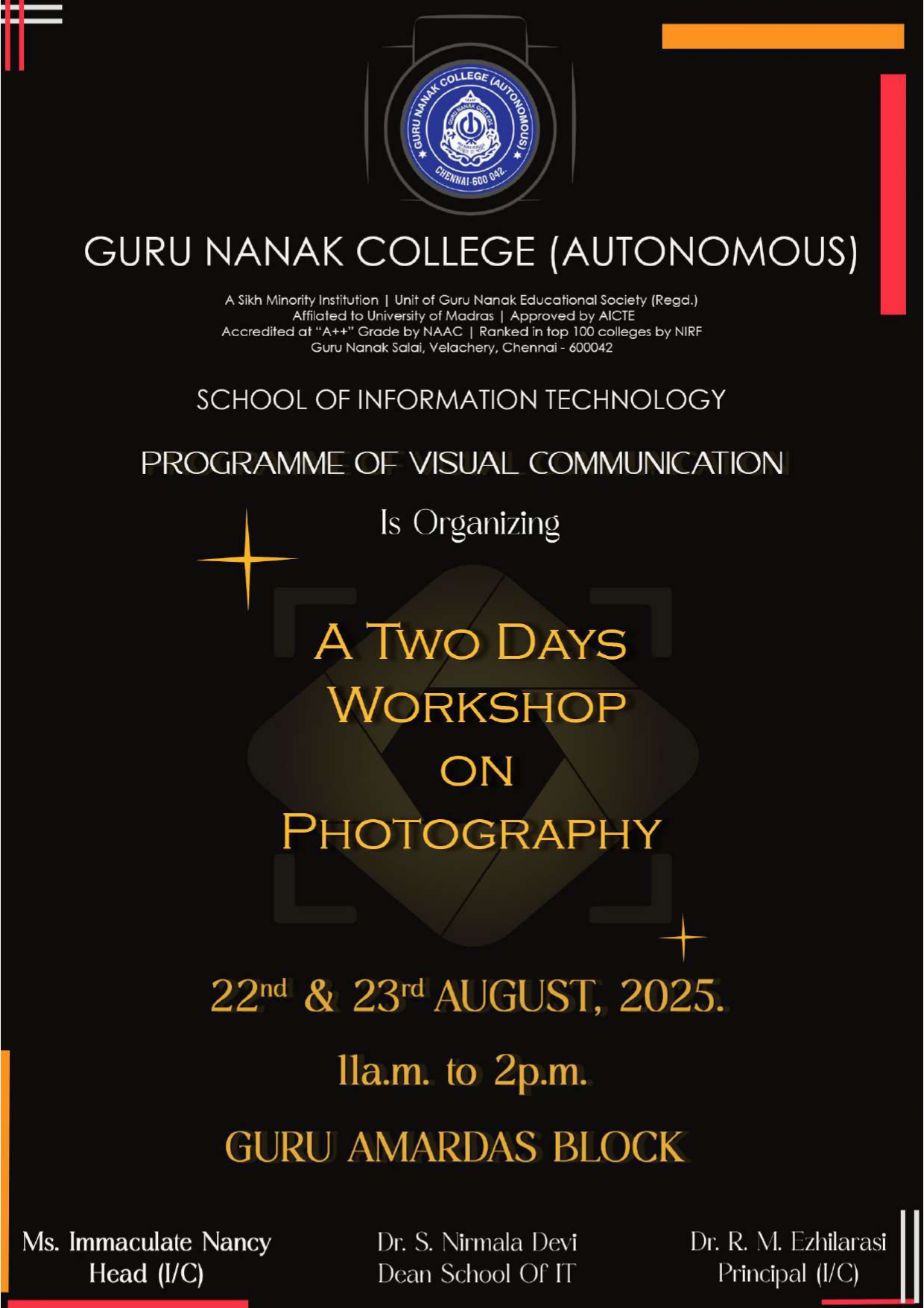Programme of Visual Communication organises a workshop on Photography