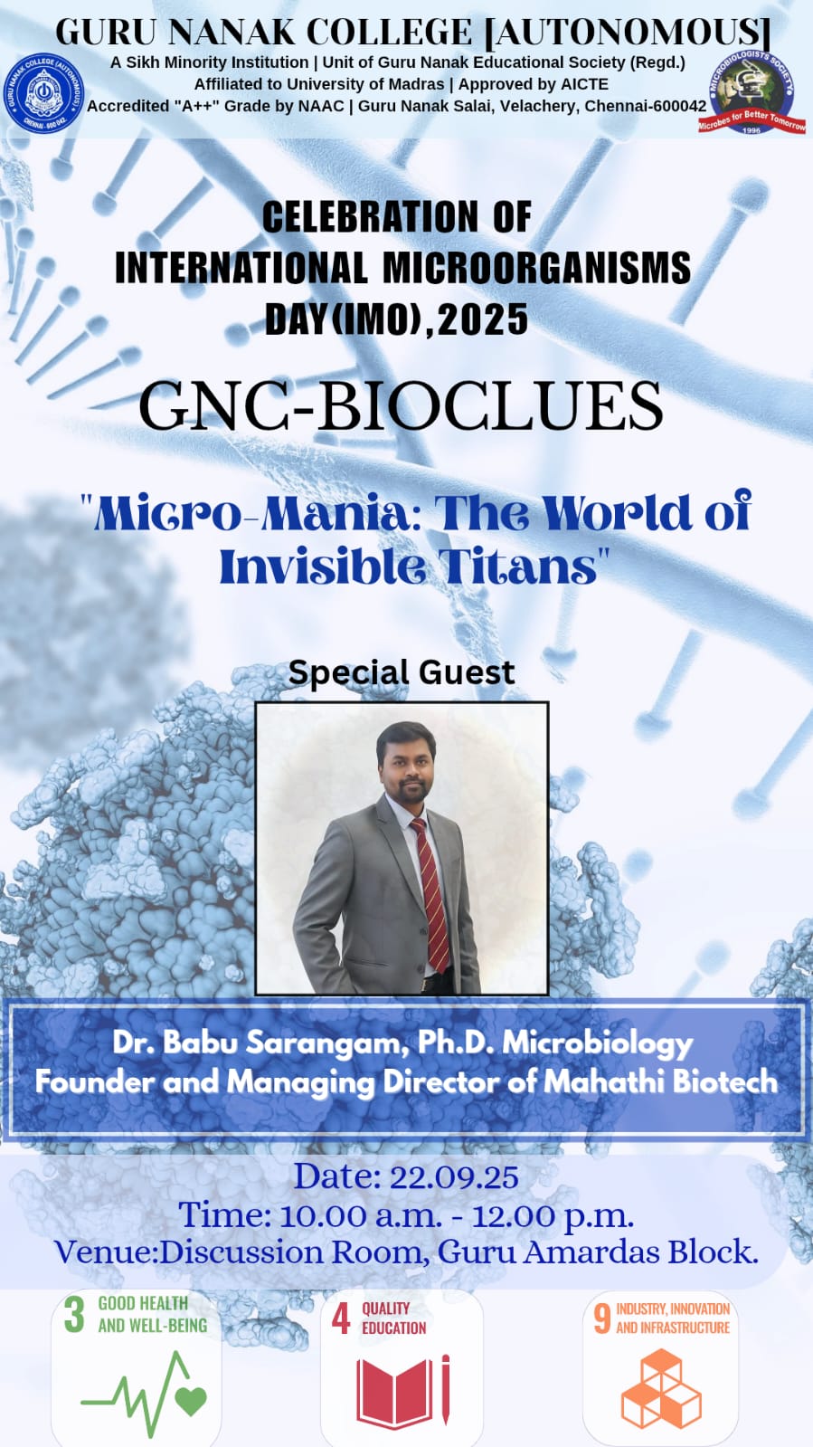 GNC - Bioclues celebrates International Microorganisms Day 2025