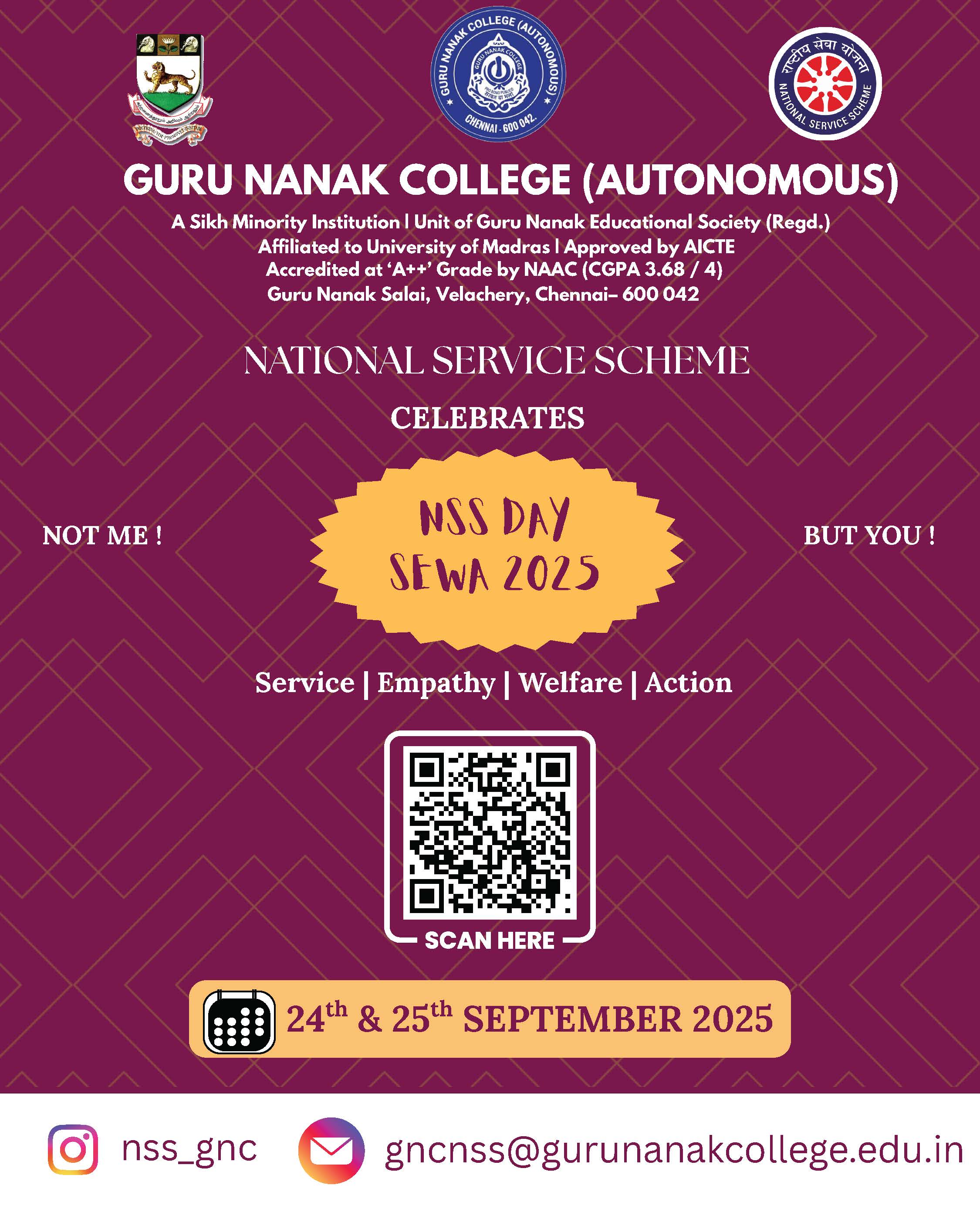 GNC NSS celebrates NSS Day SEWA 2025