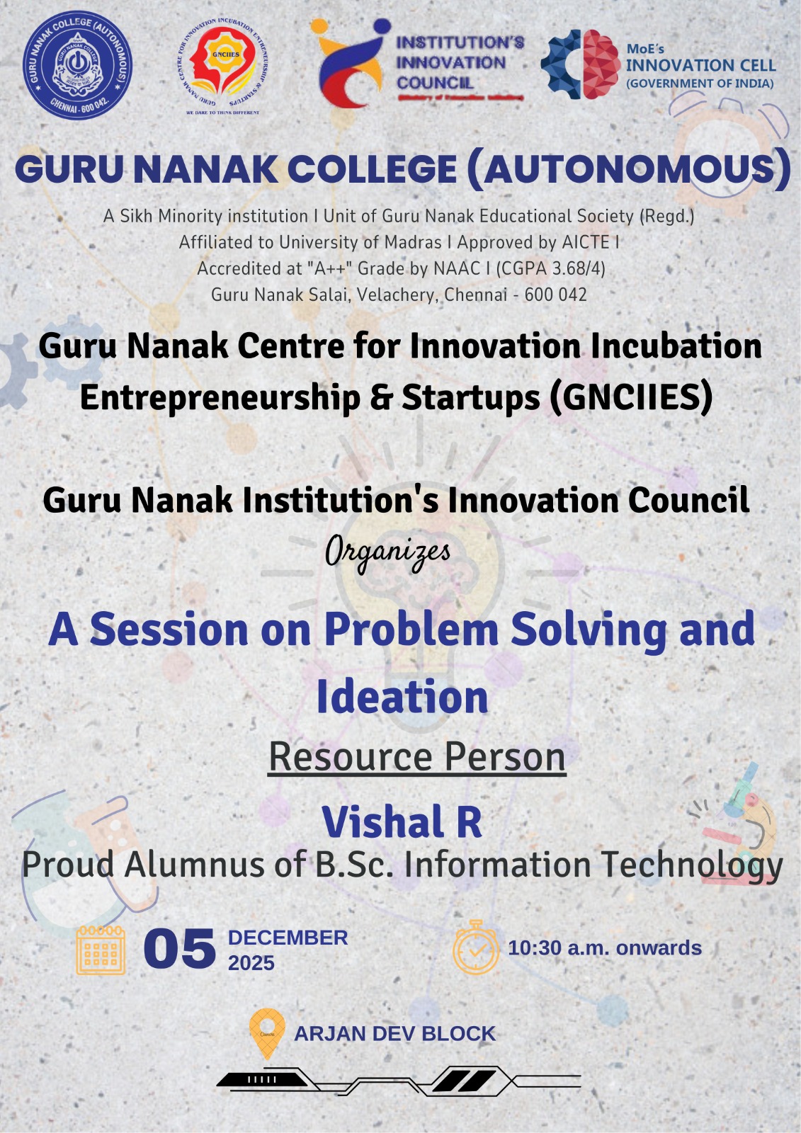 GNCIIES organises - A session on Problem solving and ideation.