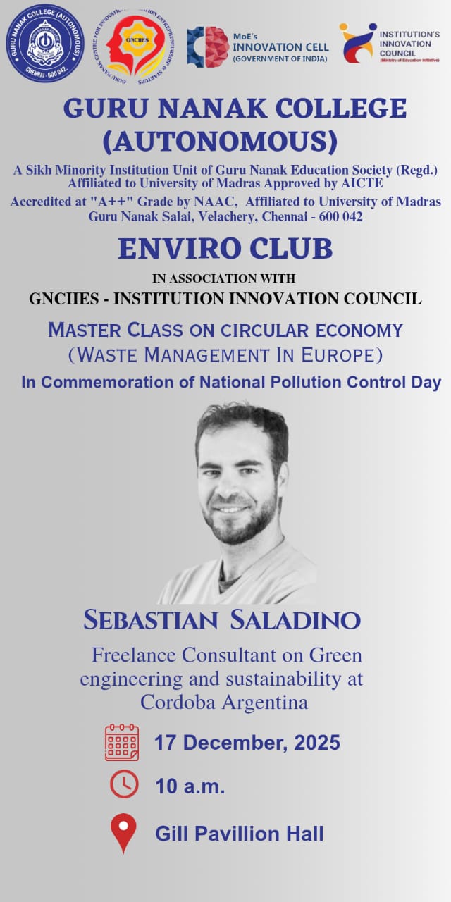 Enviro Club organises A session on Master class on circular economy