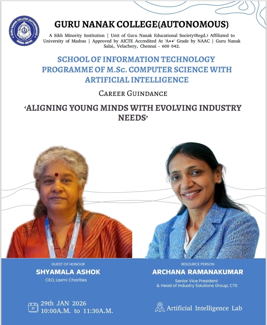 Programme of M.Sc. Computer Science with AI organises Career Guidance