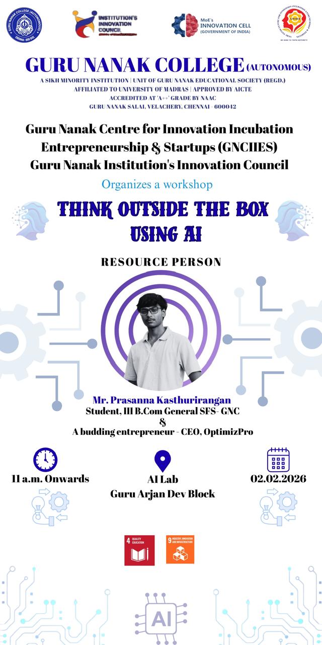 GNCIIES organises workshop on Think outside the box using AI