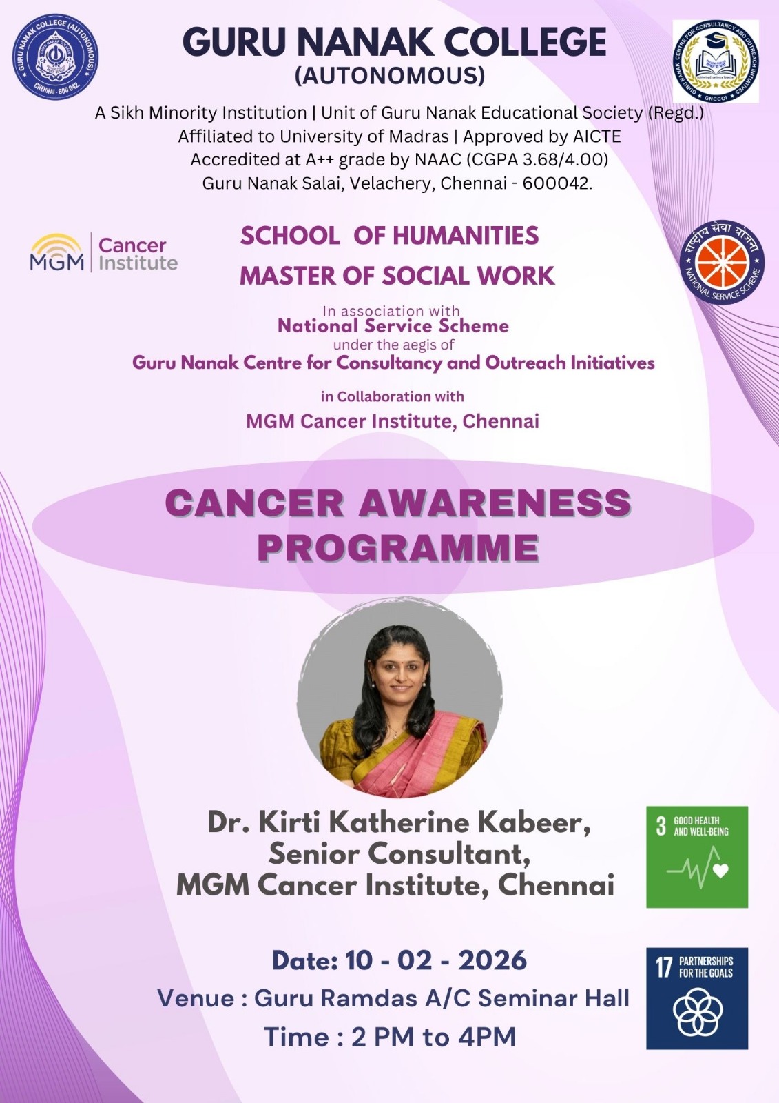 MSW organises Cancer Awareness Programme