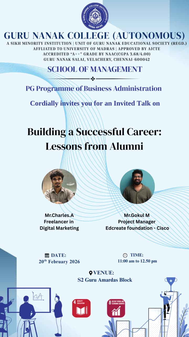 MBA organises an Alumni Invited talk on " Building Successful Career"