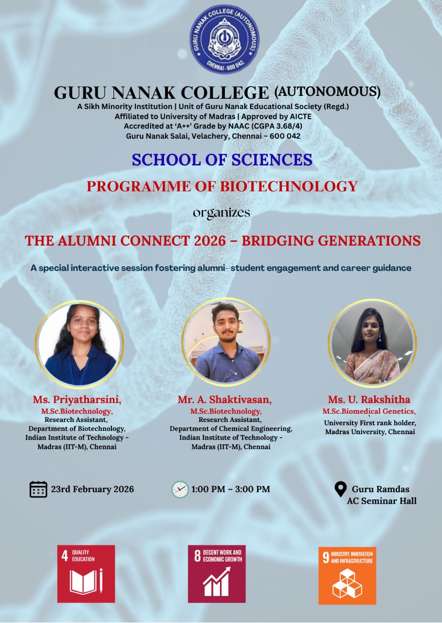 Programme of Biotechnology organises The Alumni Connect 2026 - Bridging Generations