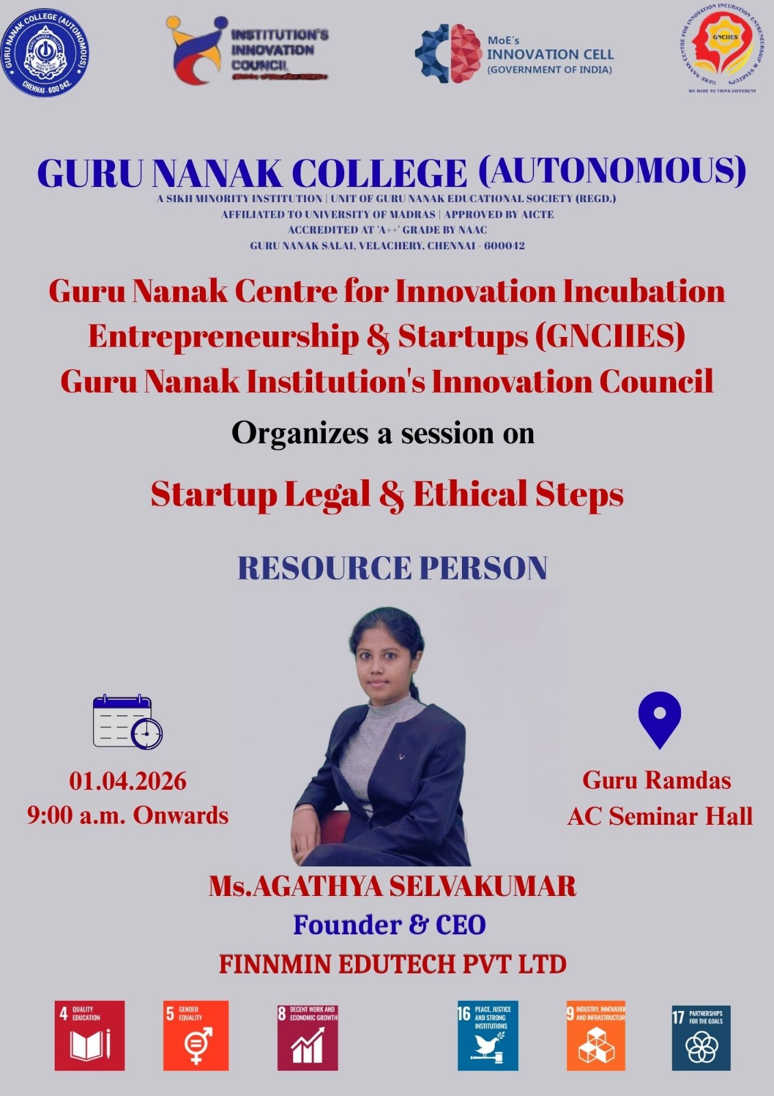 GNCIIES organises a session in Startup Legal and Ethical steps