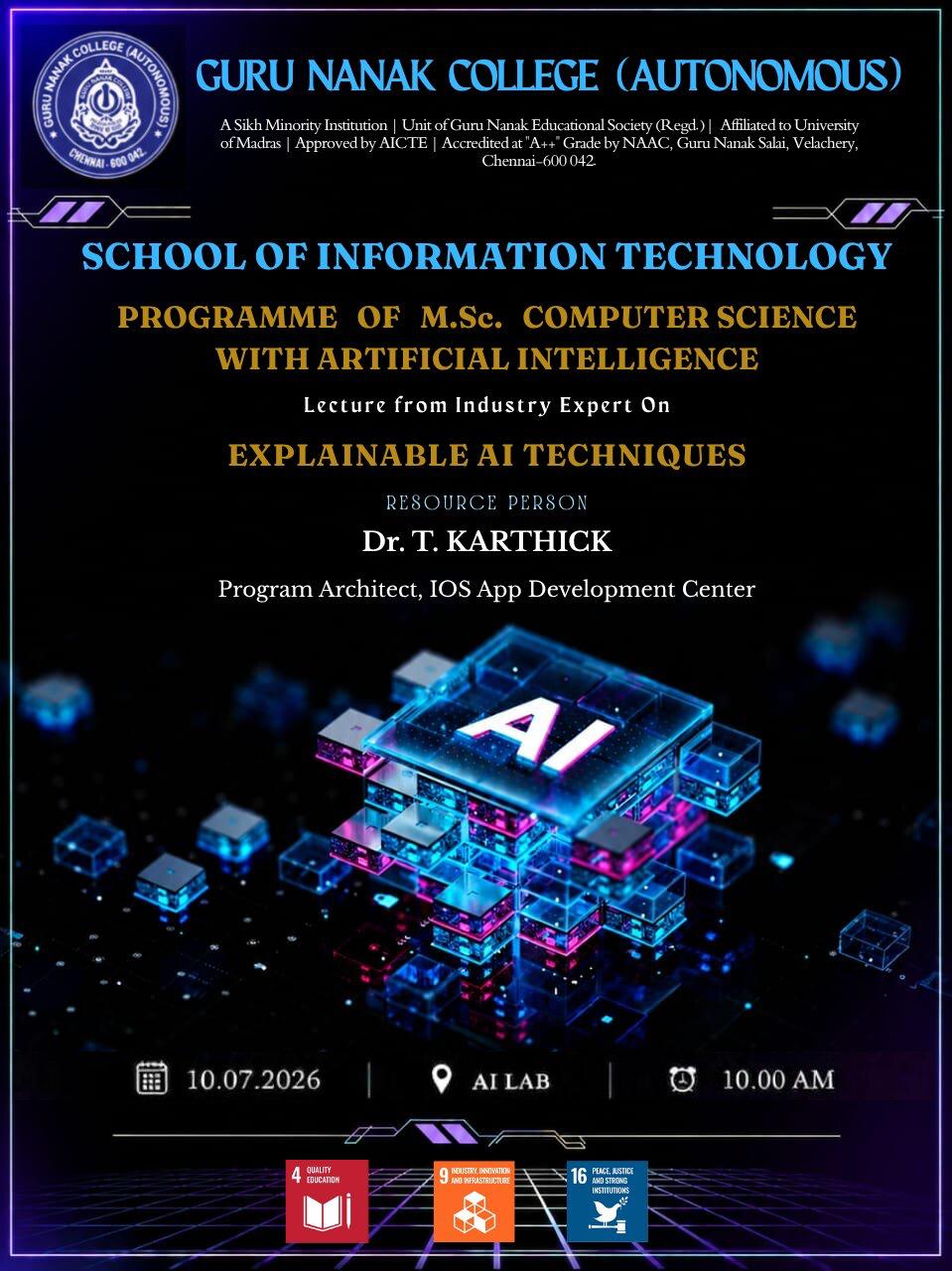 Industry expert lecture on Explainable AI Techniques