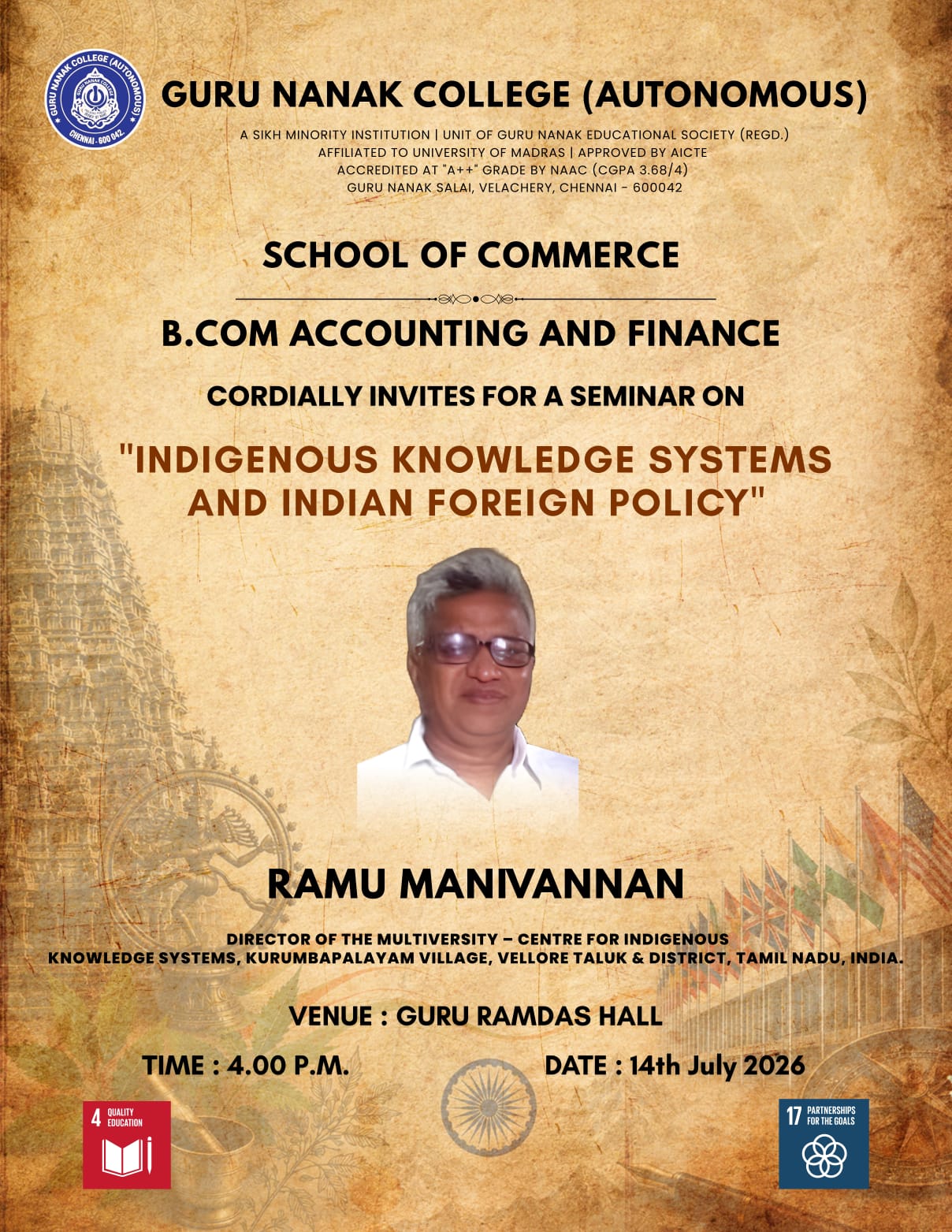 B.Com Accounting and Finance organises seminar on Indigenous Knowledge Systems and Indian Foreign policy