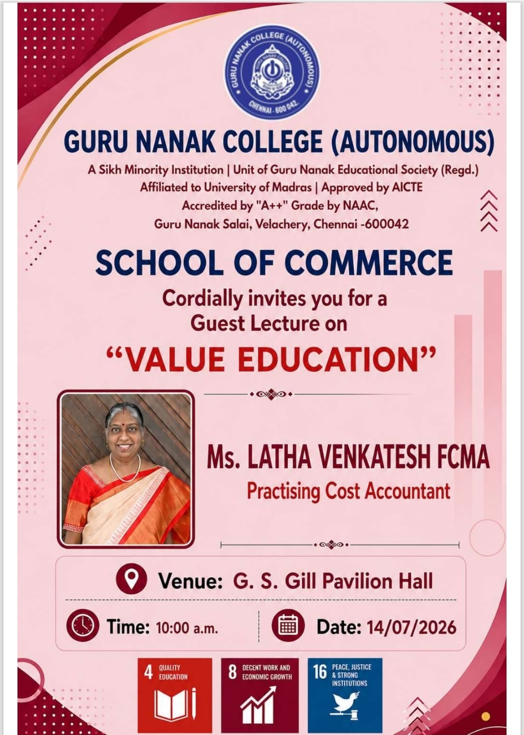 School of Commerce organises Guest lecture on Value Education