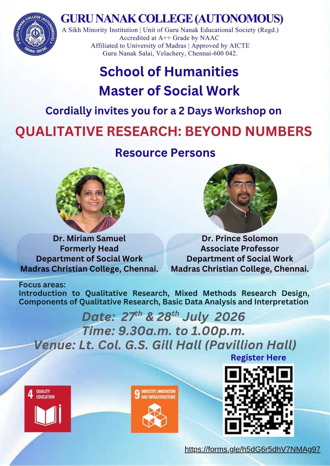 MSW organises 2.day workshop on Qualitative Research: Beyond numbers