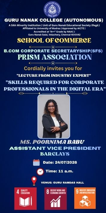 Prism association organises Industry Expert Talk on skills required for corporate professionals in the Digital Era