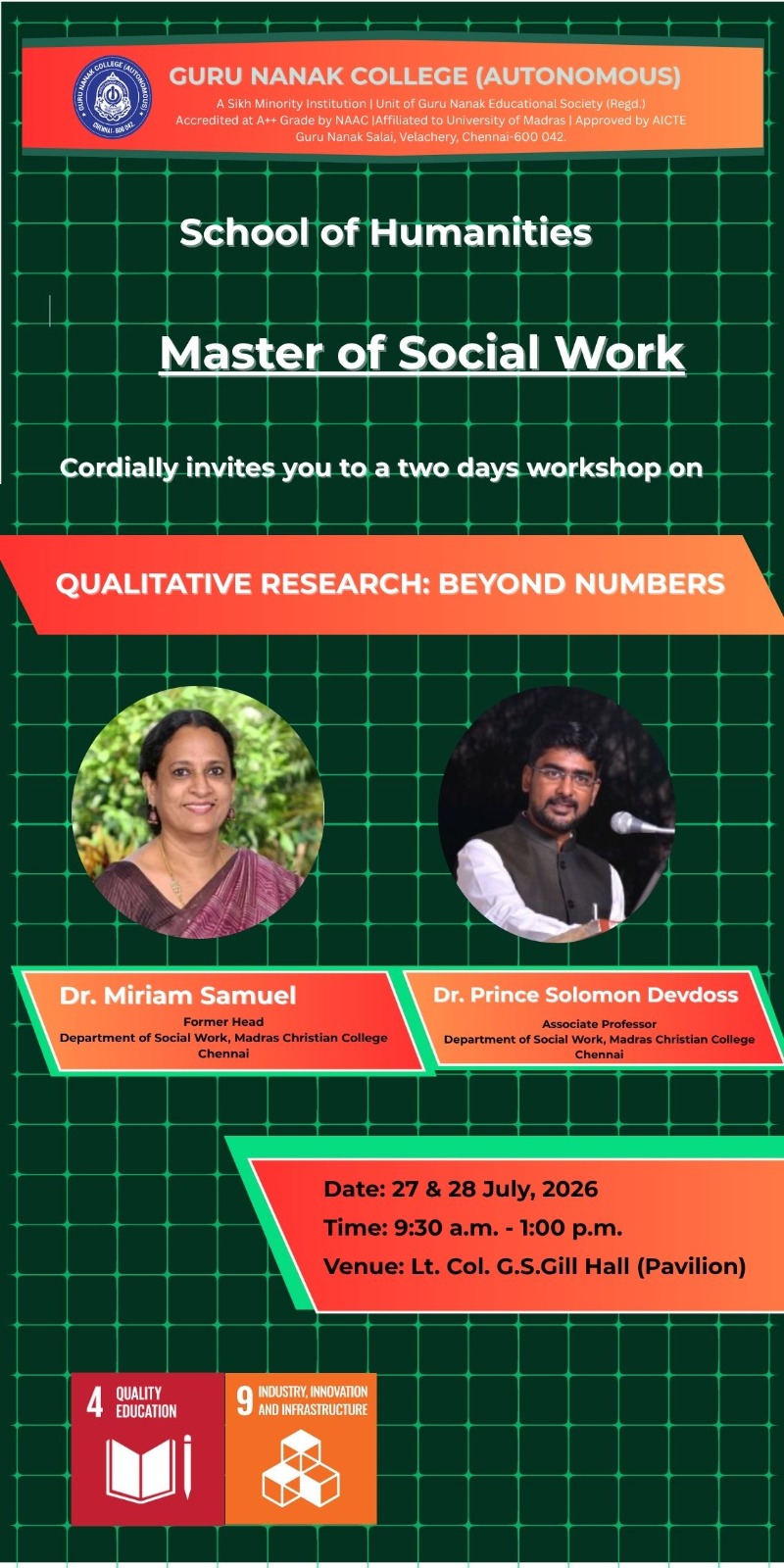 MSW organises 2 day workshop on Qualitative Research : Beyond numbers
