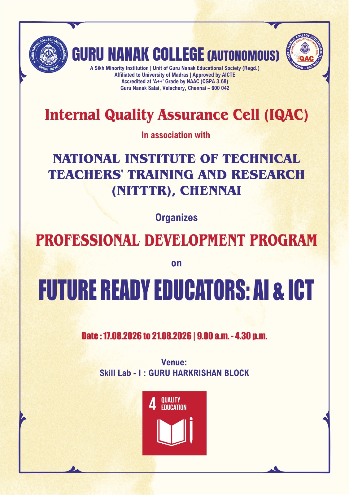 IQAC organises PDP on Future Ready Educators: AI and ICT
