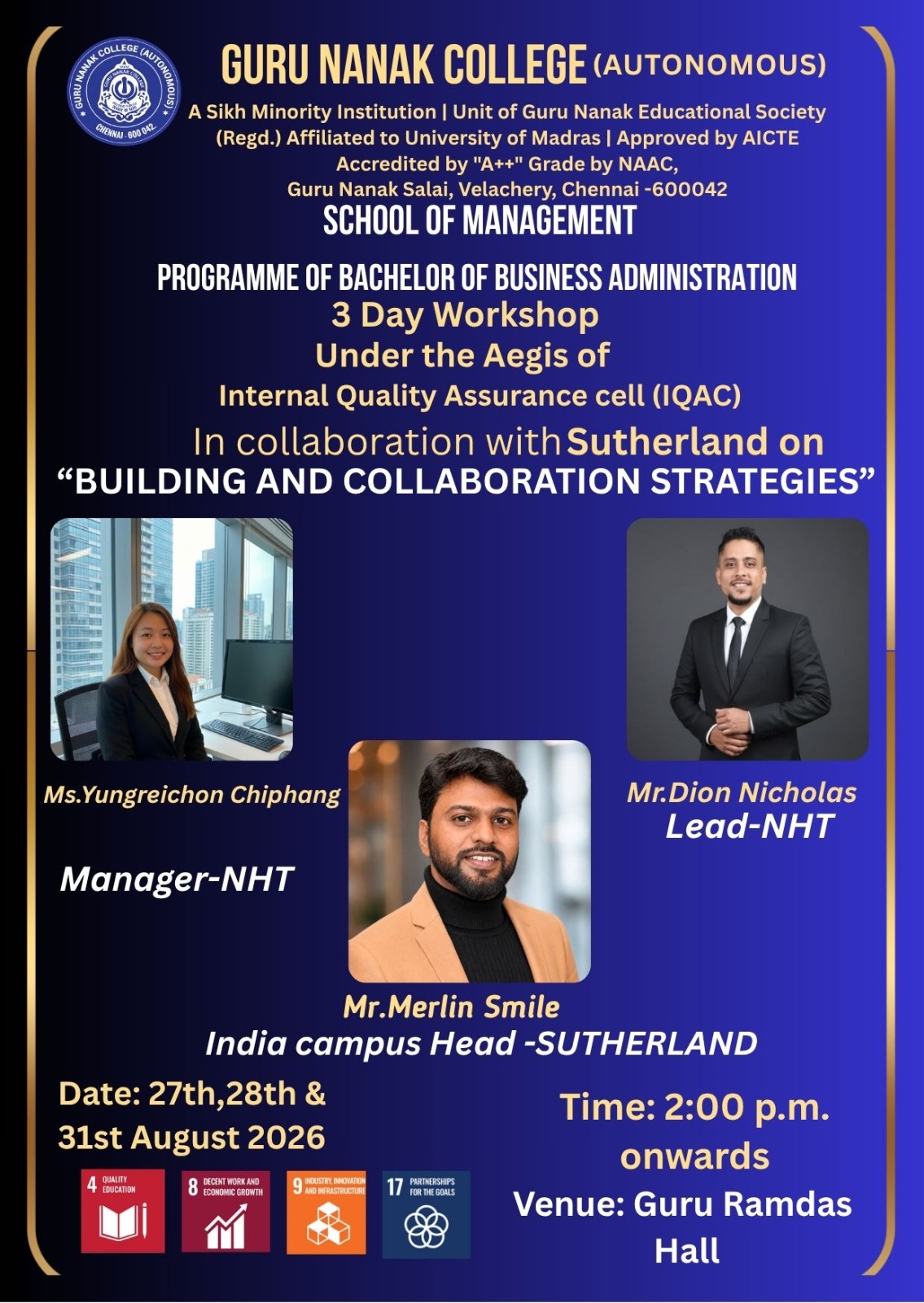Programme of BBA organises 3 day workshop
