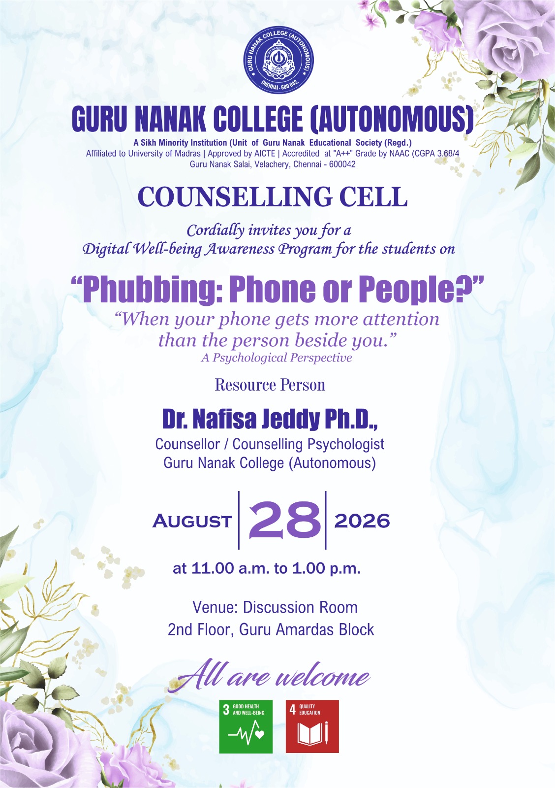 Counselling Cell organises Digital Well being Awareness Programme