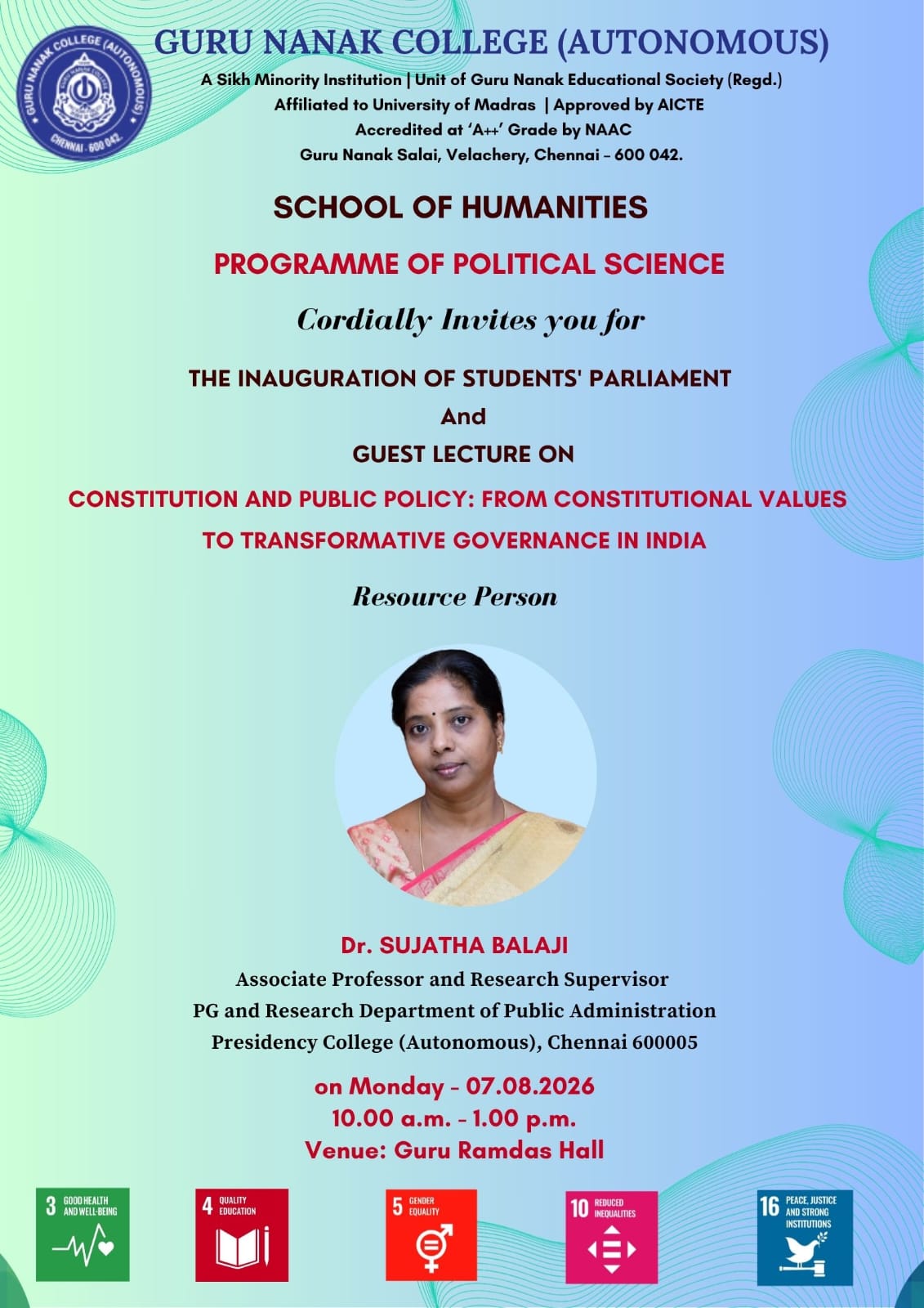 B.A. Political Science organises Inauguration of Students Parliament