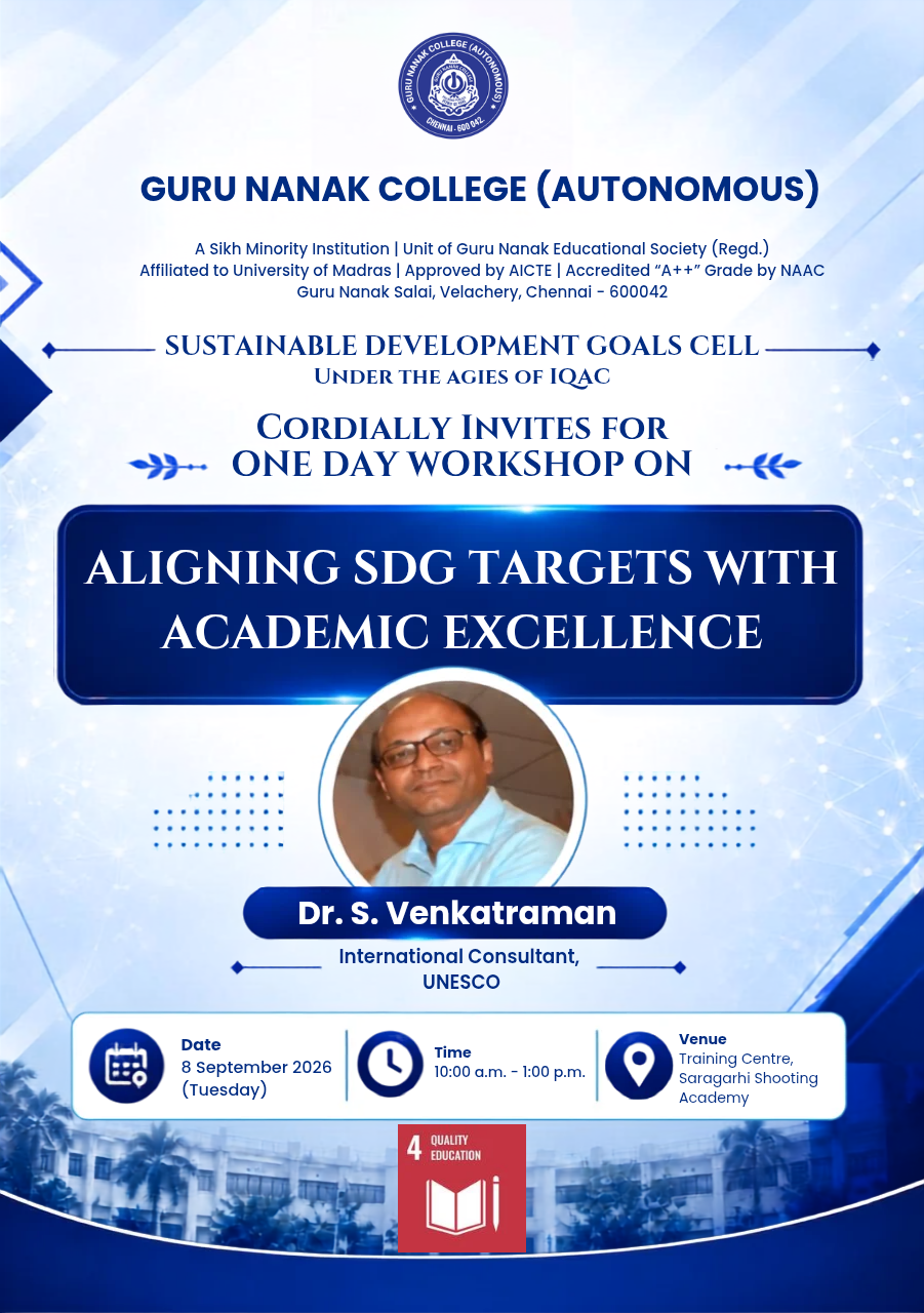 SDG organises one day workshop on Aligning SDG targets with academic excellence
