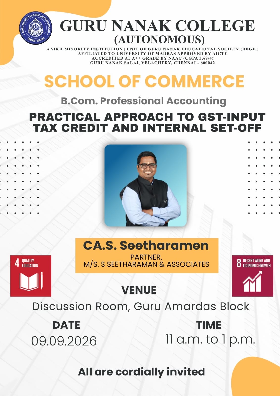 B.Com PA organises Lecture on Practical approach to GST