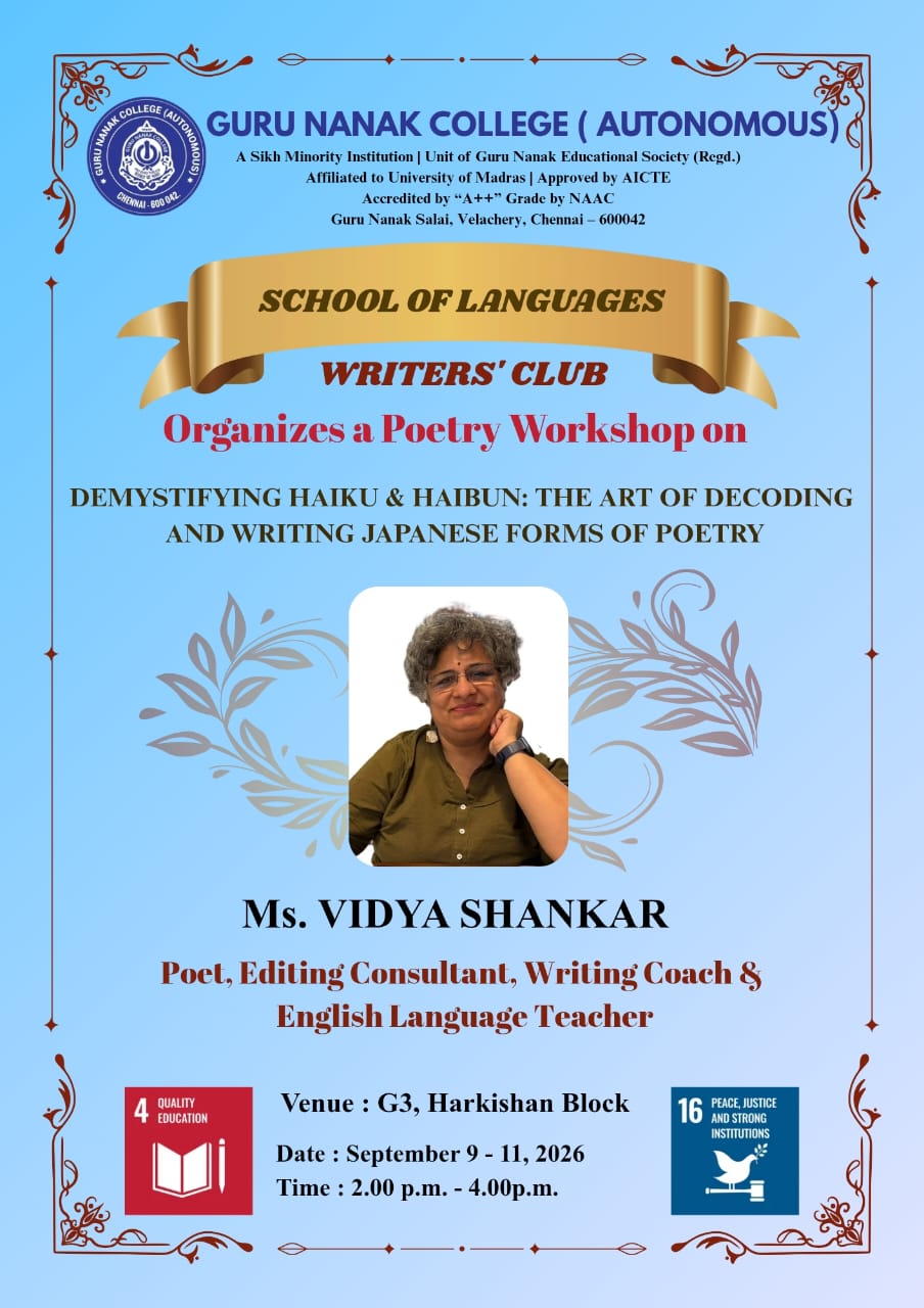 Writers Club organises Poetry Workshop