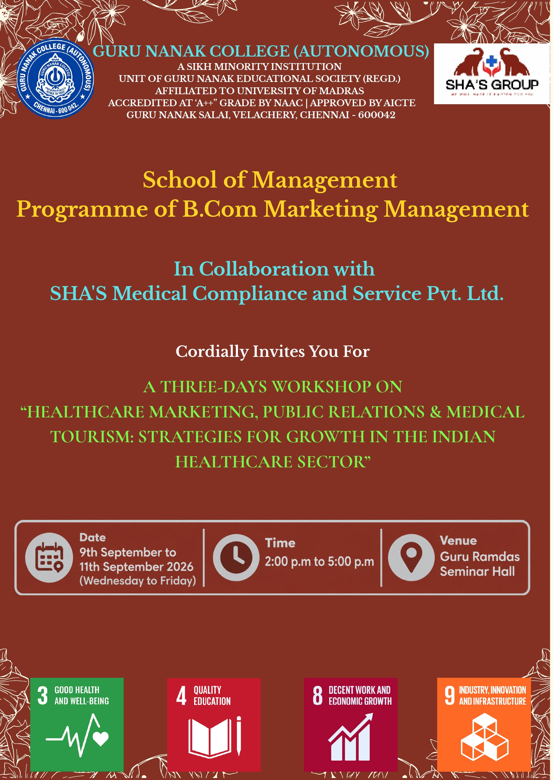 B.com Marketing Management organises 3 day workshop