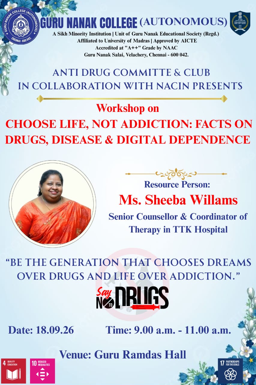 Anti drug committee and Club organises Workshop on Anti Drug Awareness