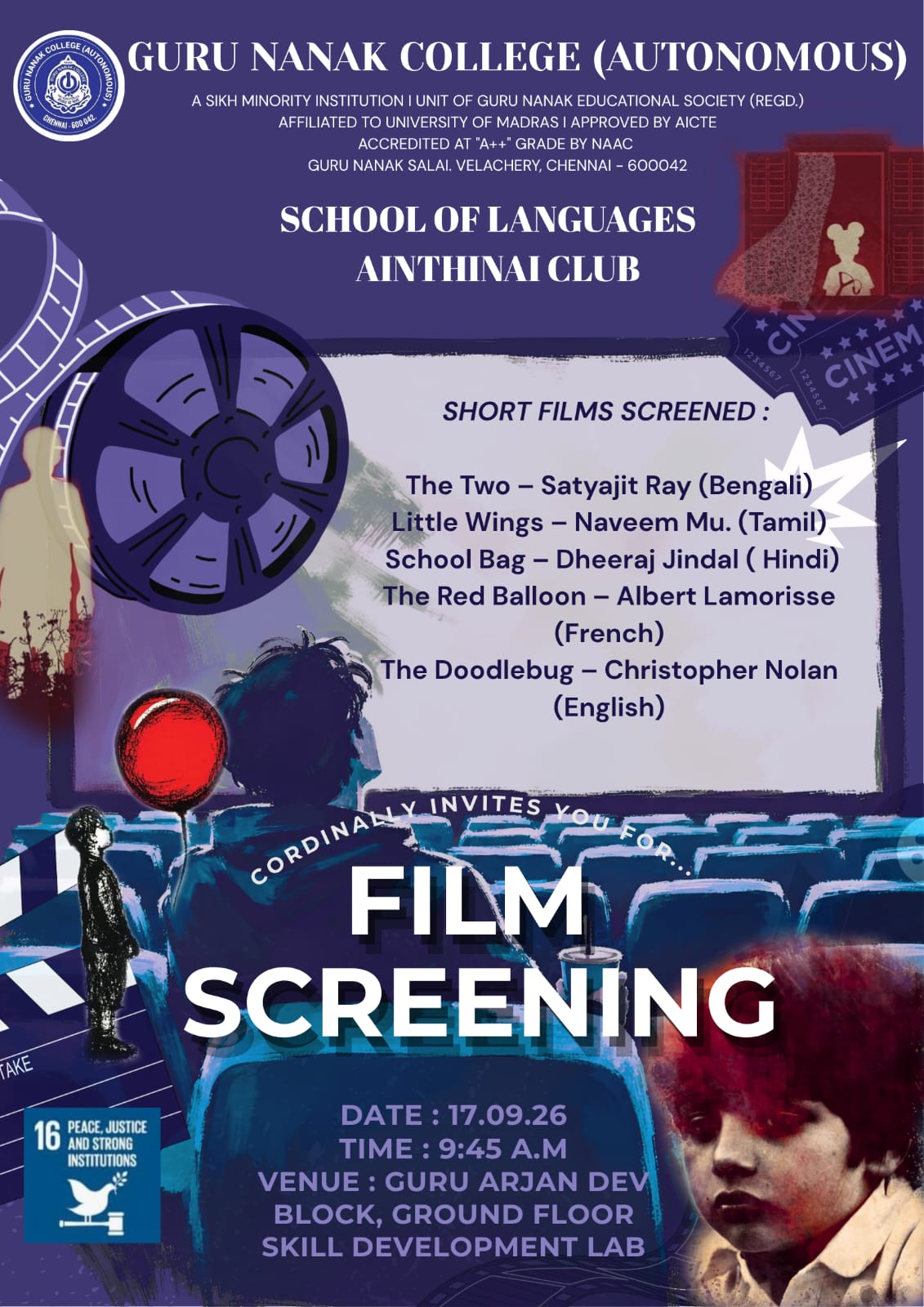 Ainthinai Club organises Film Screening