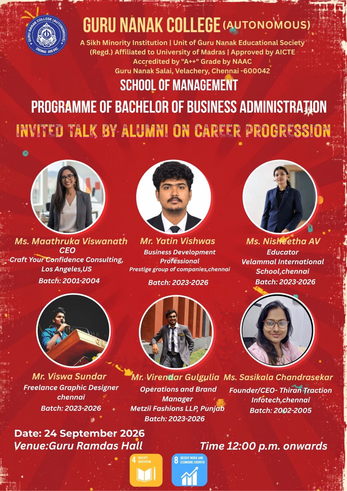 BBA organises Alumni Talk