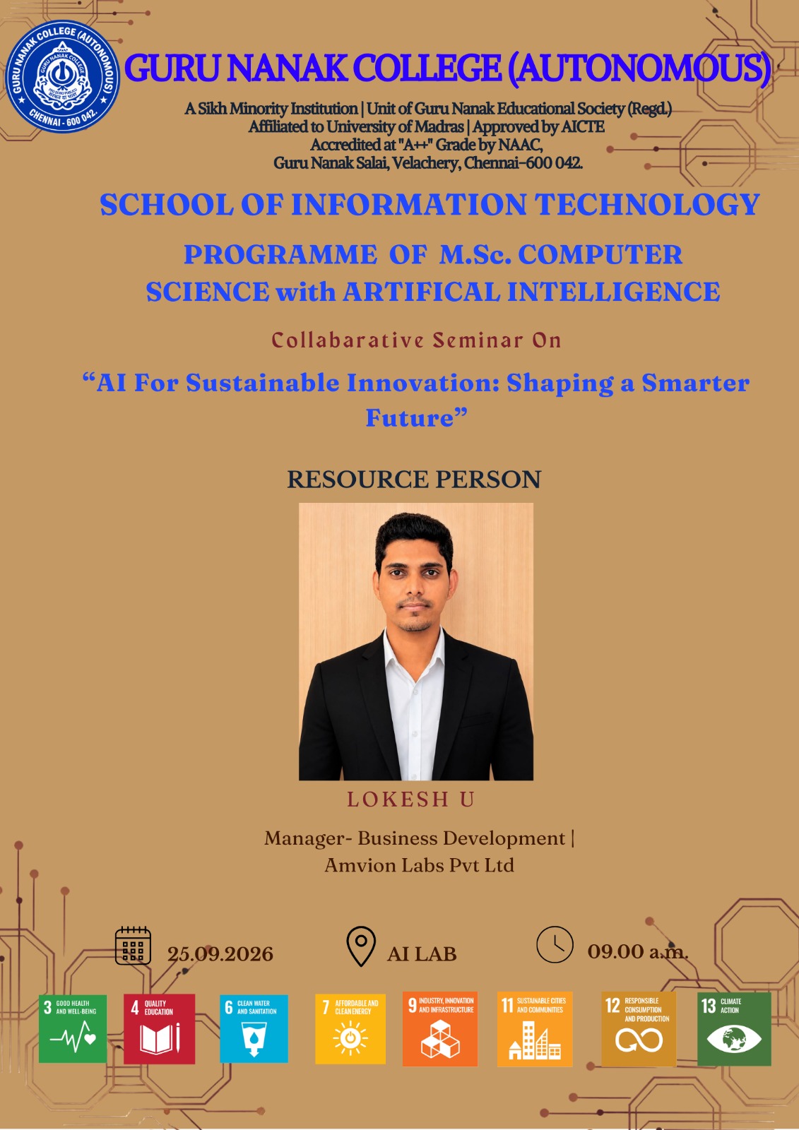M.Sc. Computer Science with AI organises seminar on AI for Sustainable Innovation