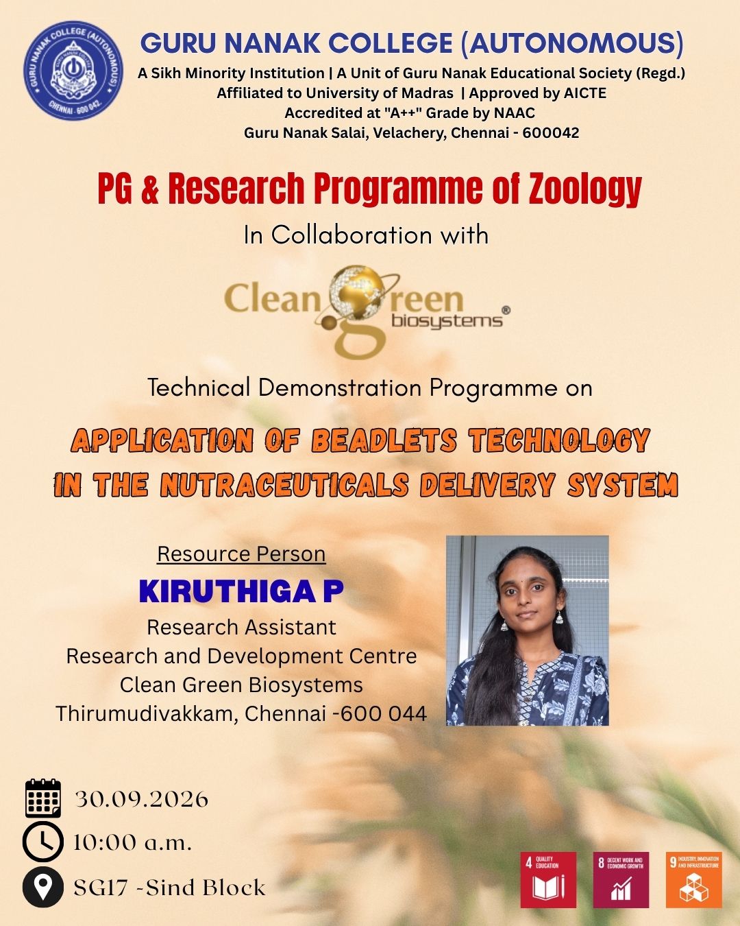 PG & Research Programme of Zoology organises Technical Demonstration Programme