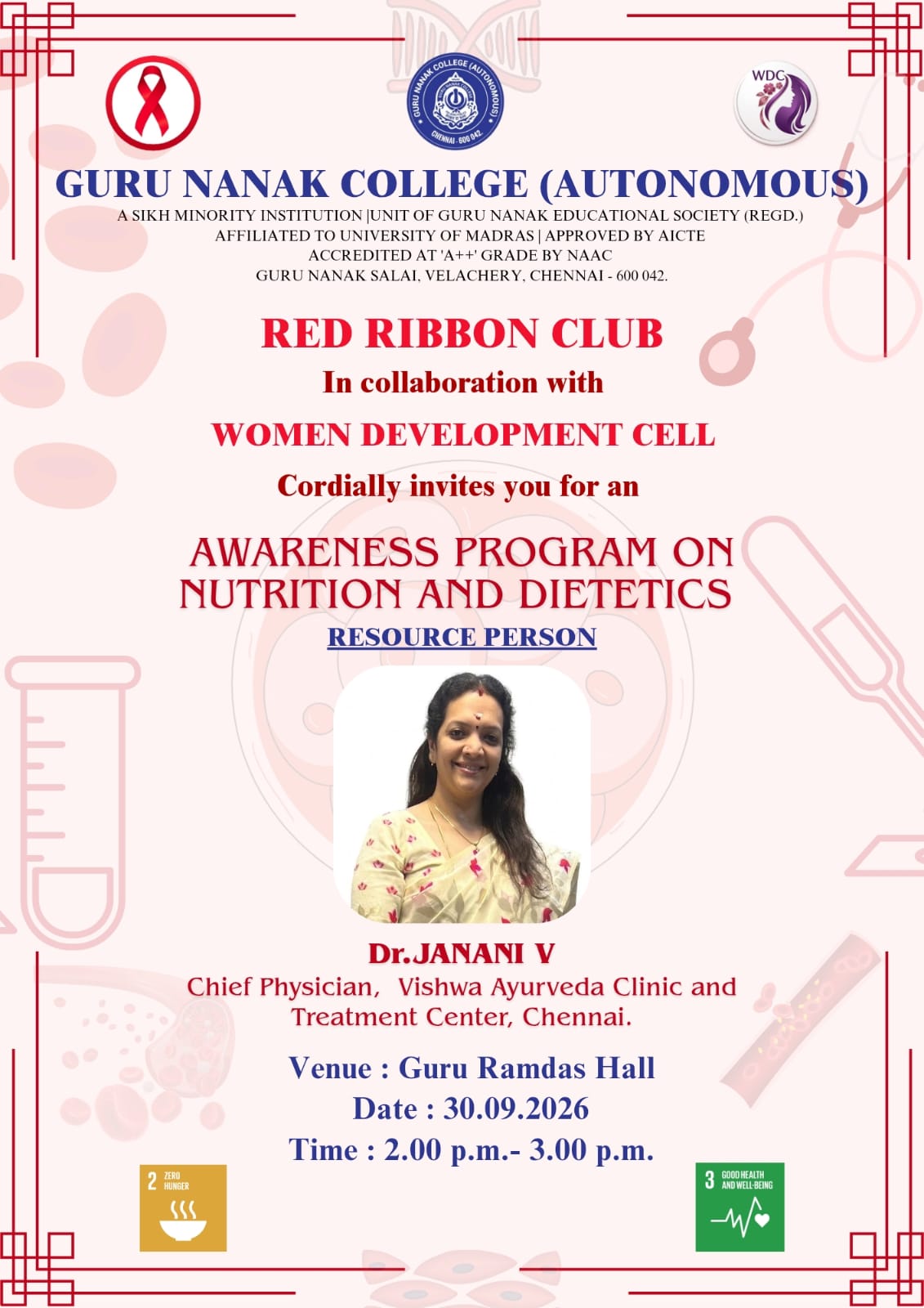 Red Ribbon Club organises Awareness Programme on Nutrition and Dietetics