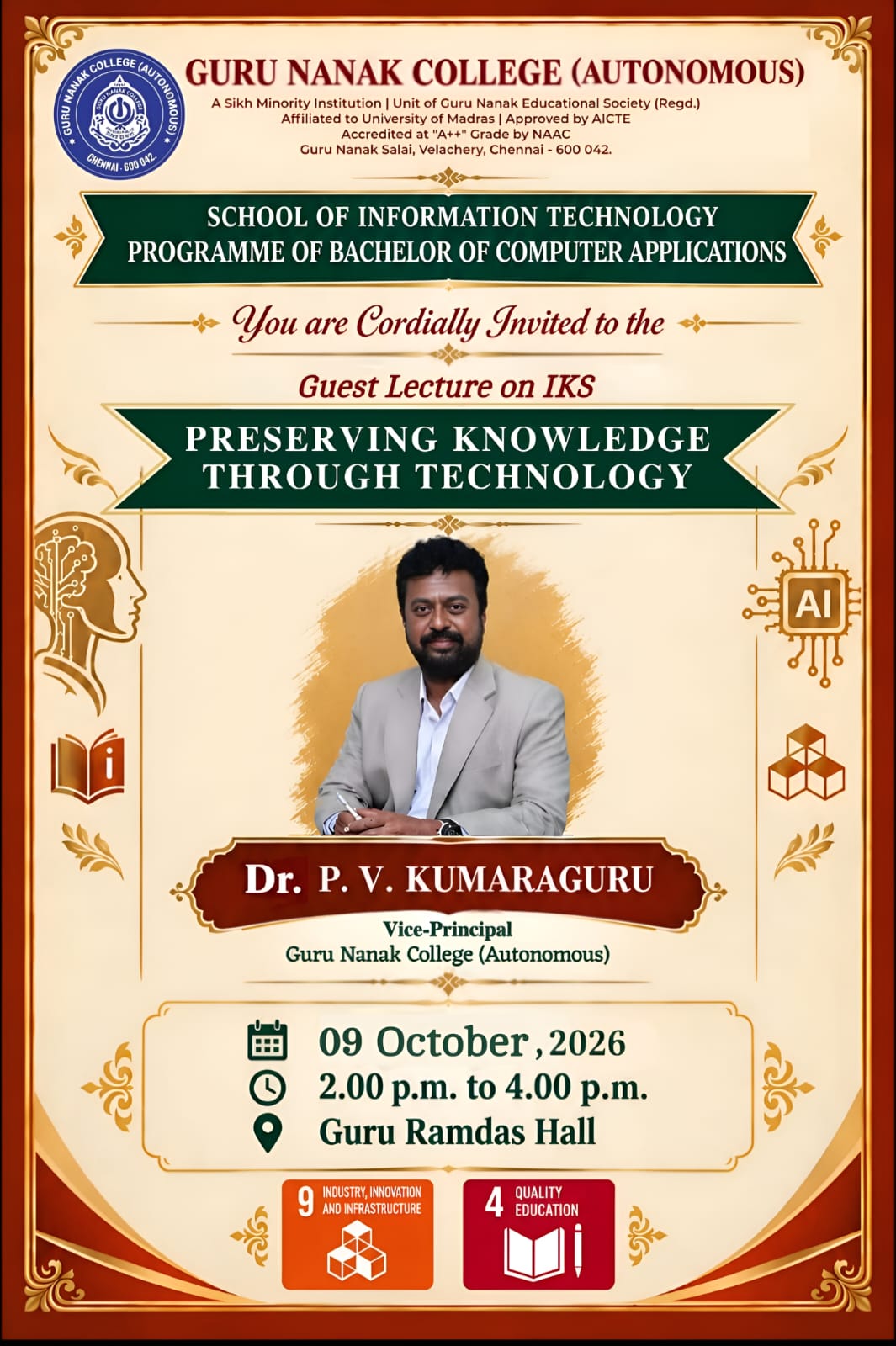 BCA organises Guest lecture on IKS