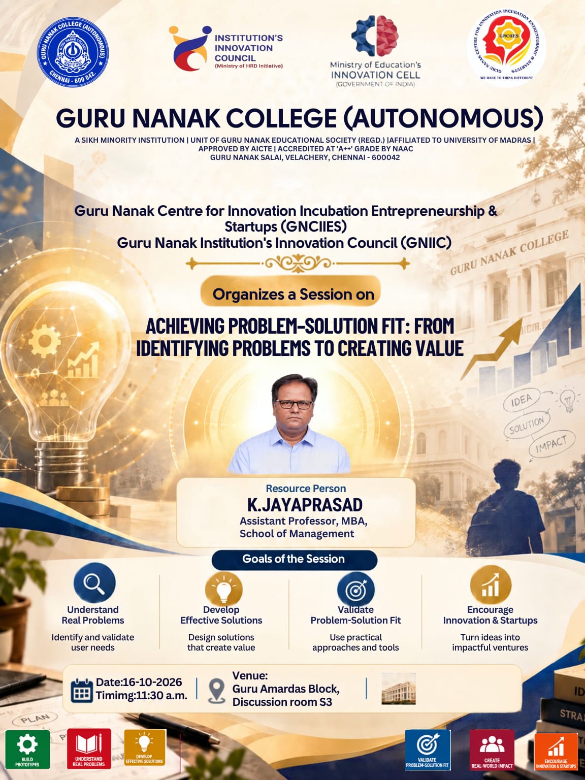 GNCIIES organises a session on Achieving Problem -Solution FIT