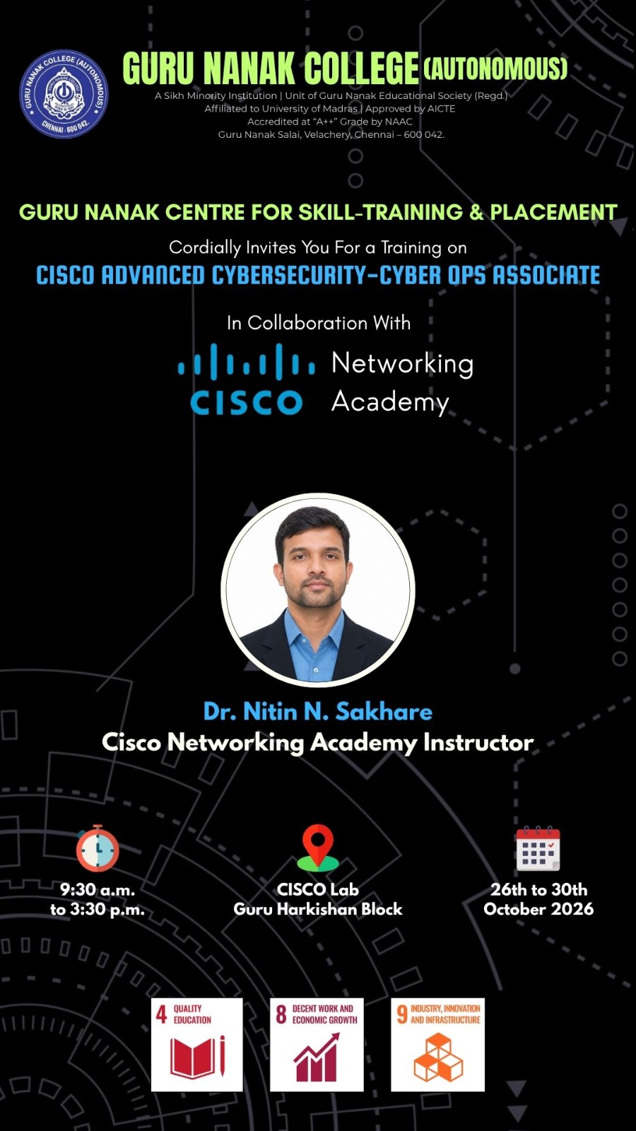 GNCSD organises Training on CISCO advanced cybersecurity